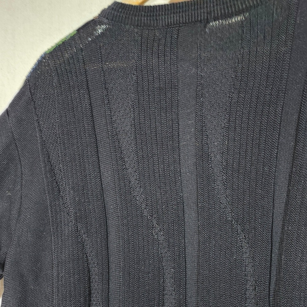 Chizani Canada Mens Colorful Knit Crew Neck Long Sleeve Sweater VTG Coogi Style - Picture 8 of 9